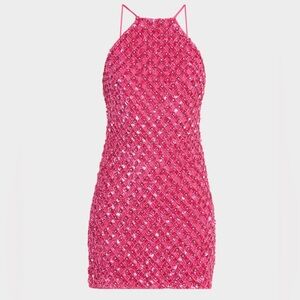 🛑SOLD 🛑 Liv Foster Women’s Violet Beaded Low-Back Halter Mini Dress Sz 8 NEW